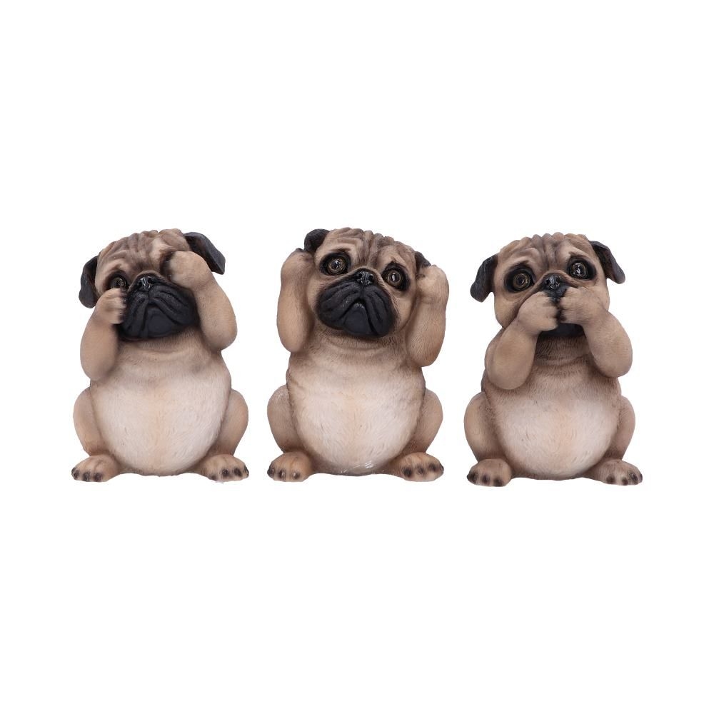 Nemesis Now - Three Wise Pugs Dekorative Figuren - Mehrfarben